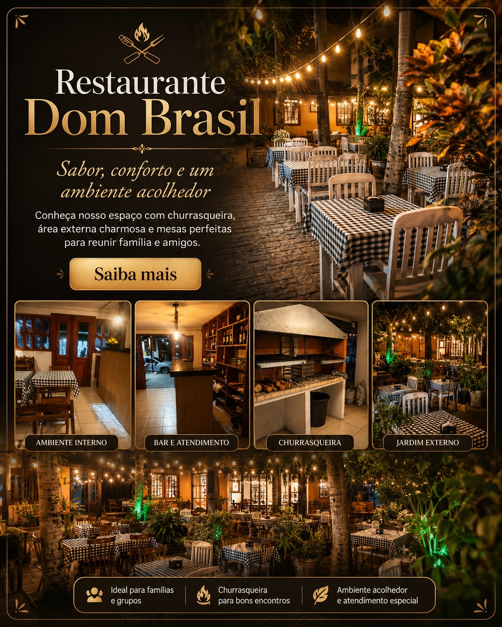 Publicidade do Restaurante Dom Brasil